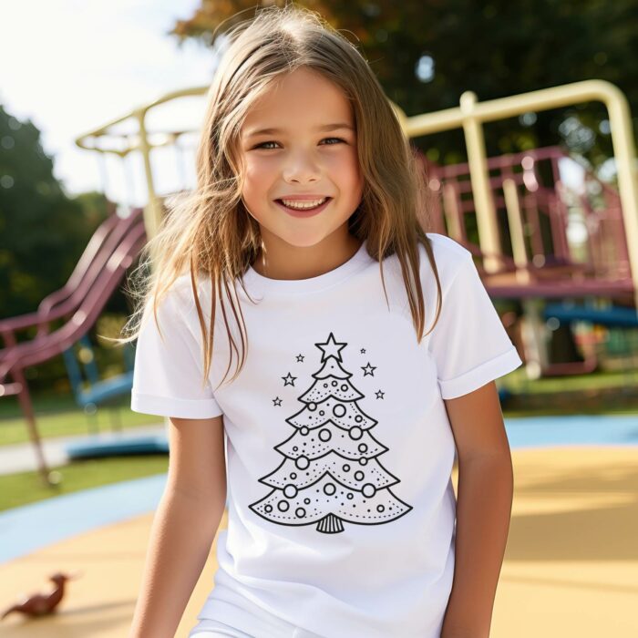DIY mit Kindern: T-Shirts bemalen - Tannenbaum Weihnachten