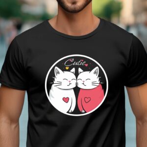 Die besten Motorrad T-Shirts mit Hochauflösendem Druck bei Sticker1! 284 T-Shirt Katzenliebe - Schwarz -