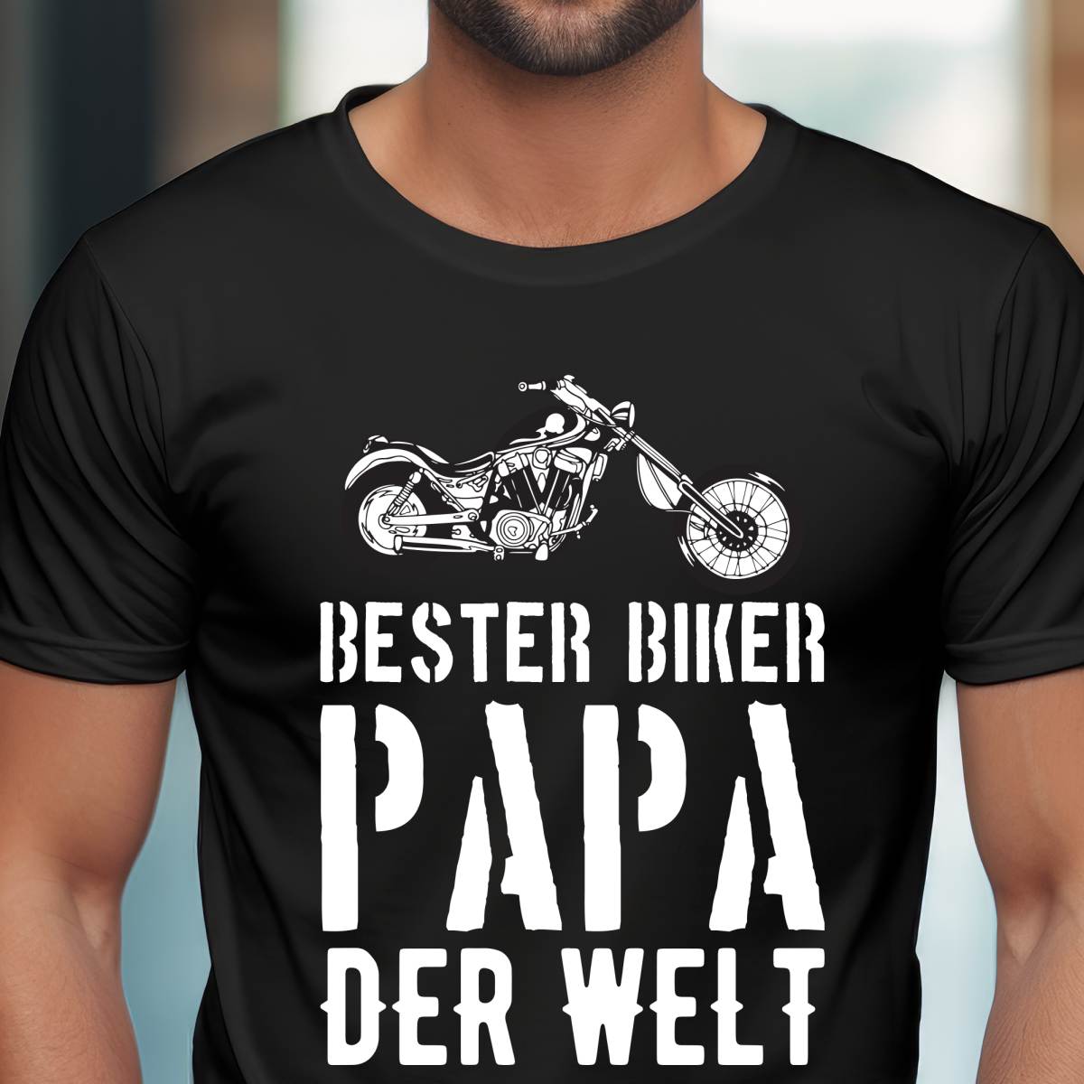 Motorrad T-Shirt - Bester Papa der Welt T-Shirt 000149_Mock_1200