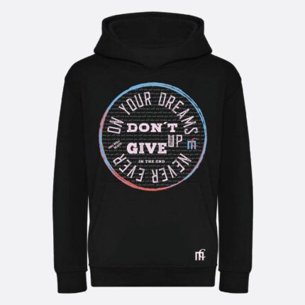 Hoodie Don´t Give Up Colored - Black - Milan cologne