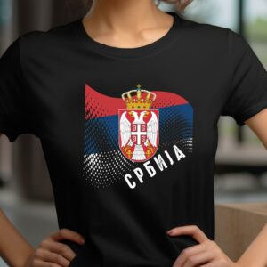 Weihnachts T-shirt - T-shirts selbst gestalten 228 Serbien Europameisterschaft 2024 T-Shirt Serbien T-Shirt #1 - 98/104 - 5XL