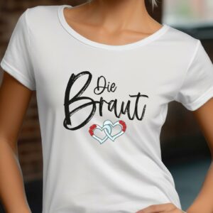 Weihnachts T-shirt - T-shirts selbst gestalten 45 Junggesellenabschied T-Shirt Braut und Team Braut JGA