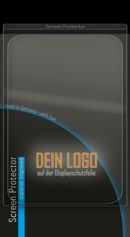 Tablet Displayschutz mit Logo Gravur