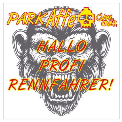 Hallo Profi Rennfahrer Sticker Park Affe