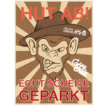 Sticker-P-000014 - Falsch Parker Aufkleber Hut ab echt scheisse geparkt.jpg