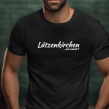 Leverkusen Lützenkirchen Wo Sonst T-Shirt_Mann-Modell2