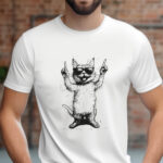 Katze T-Shirt Happy Art